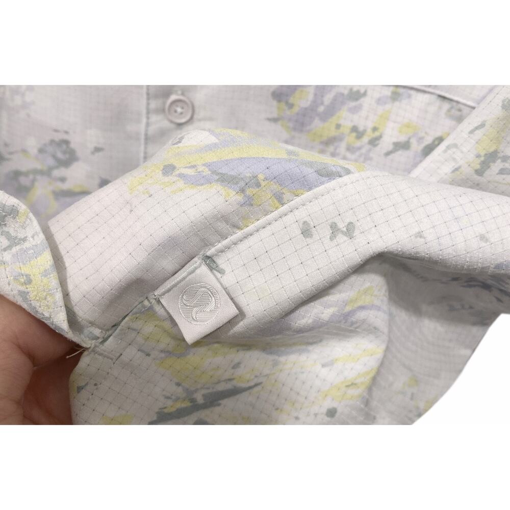 Lululemon Large Mns Abstract Print Button Shirt Easy Resort Coastal Resort Camp - Picture 5 of 5